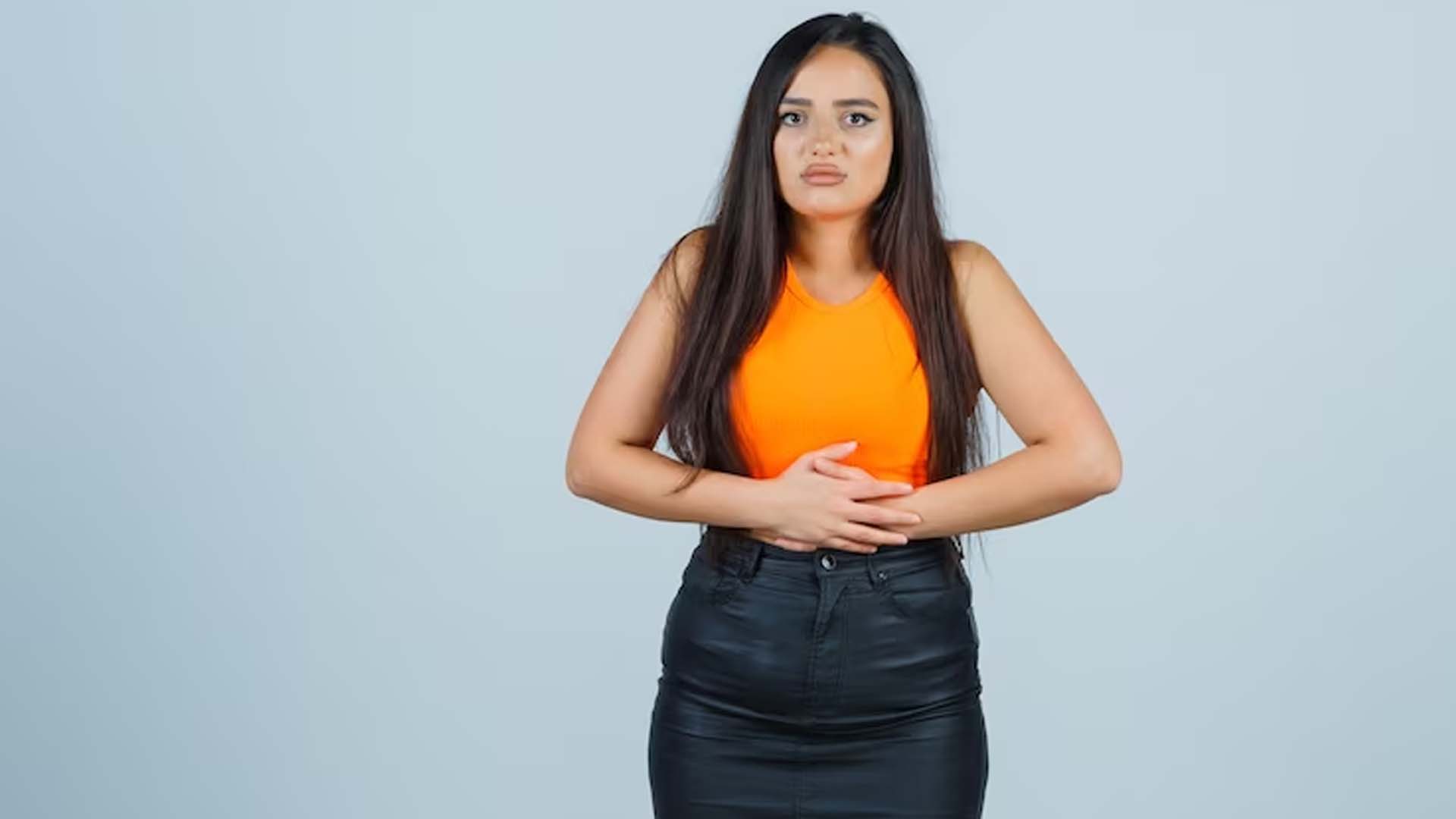 Women suffering from gas