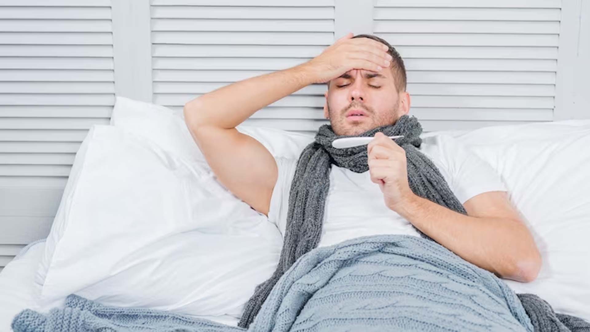 Man suffering from Fever
