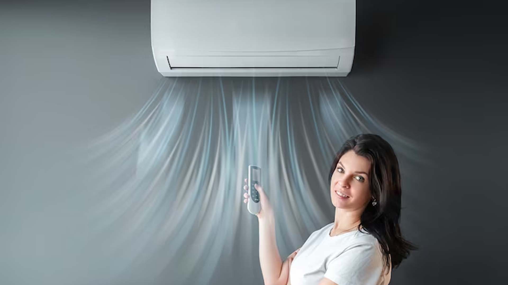 Women enjoying Air conditioning (AC)