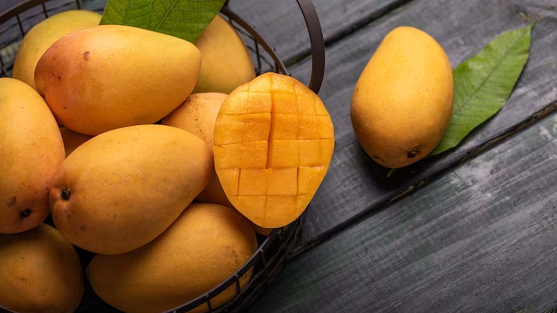 Mangoes in basket