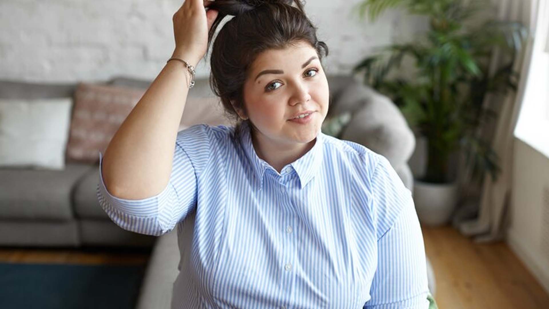 Obesity women Showing hair