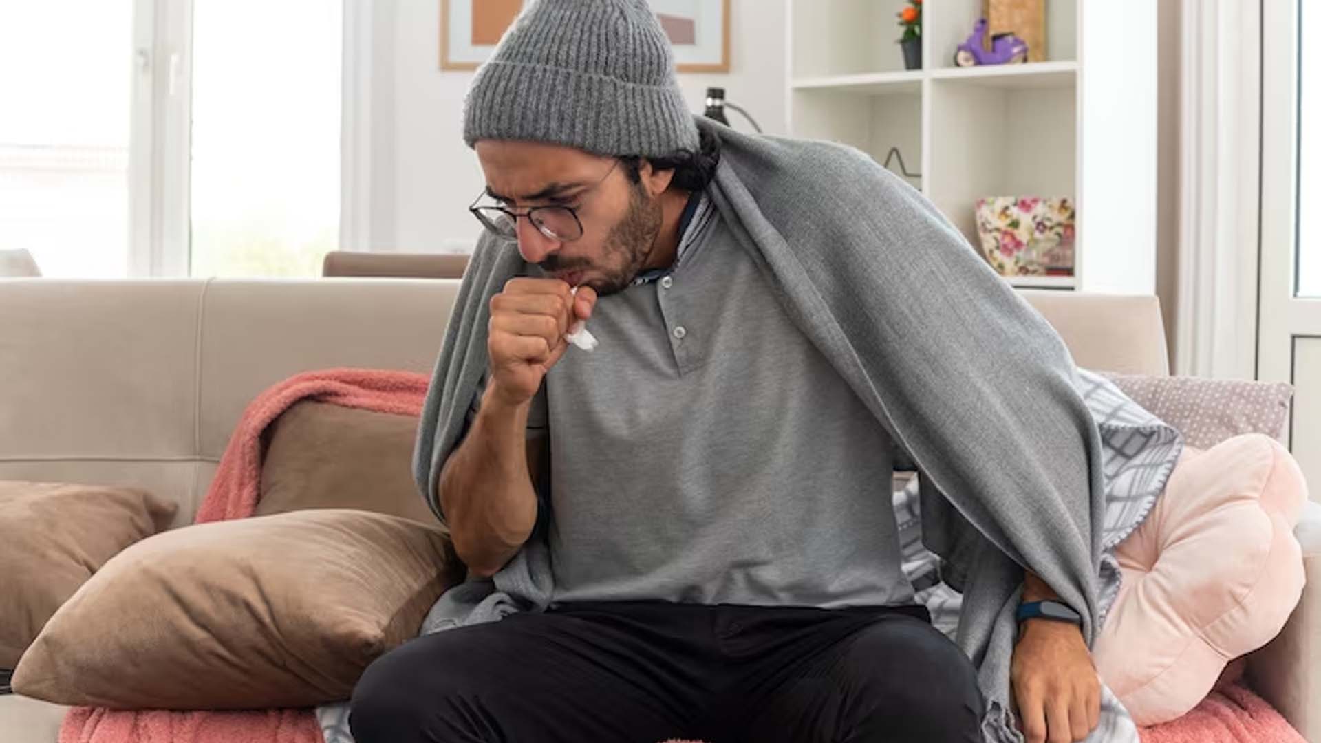 Man Coughing
