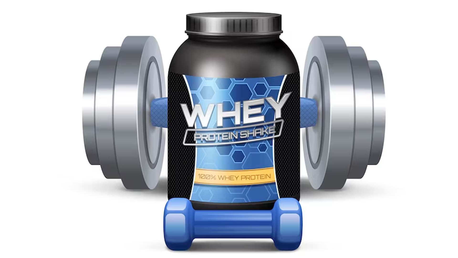 Whey Protein on isolated background