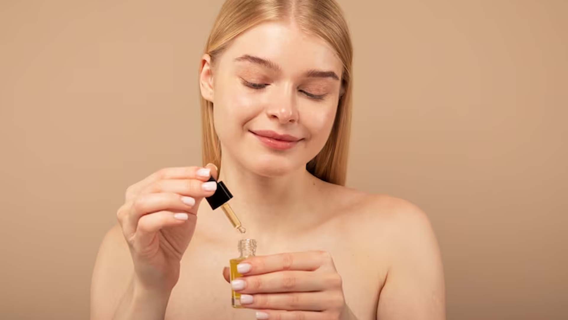 Applying Coconut Oil on Face