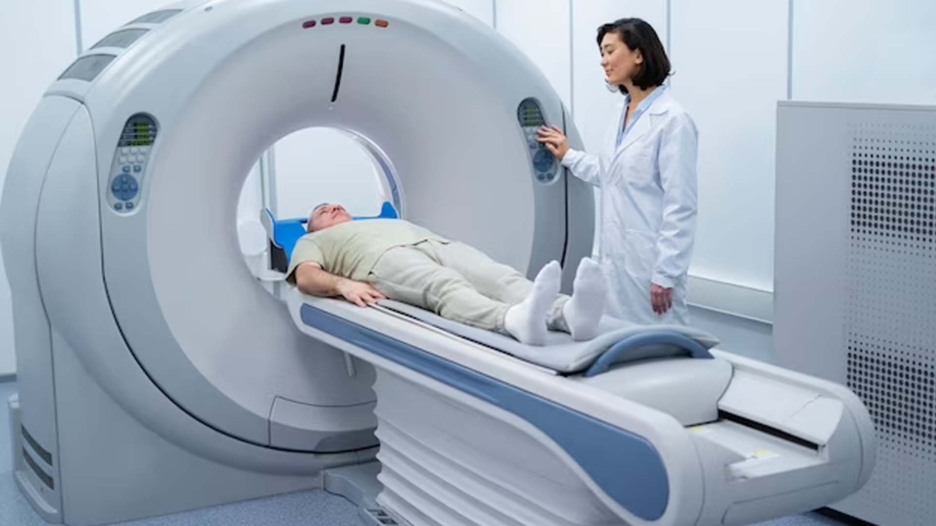 Person Undergoing computed tomography (CT) scan