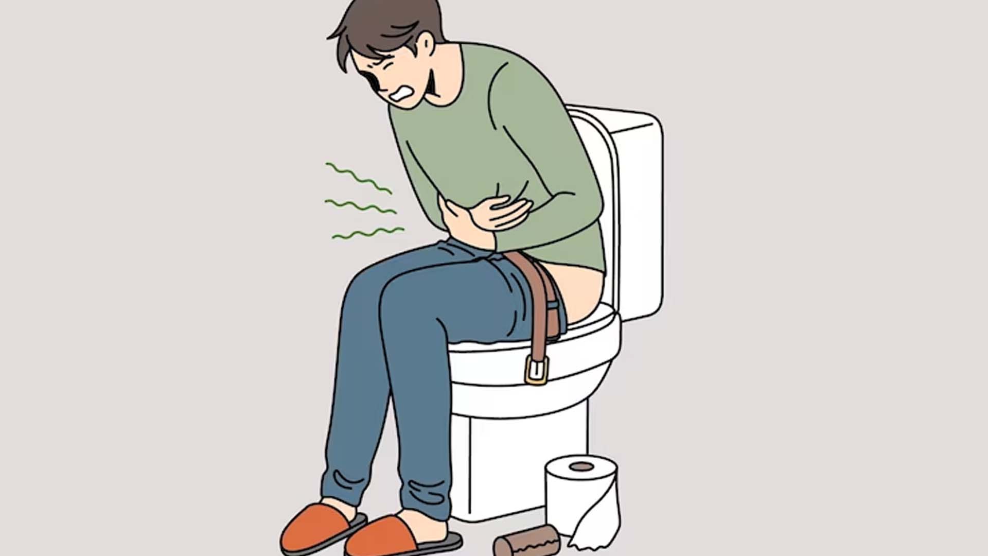 Man suffering from Constipation