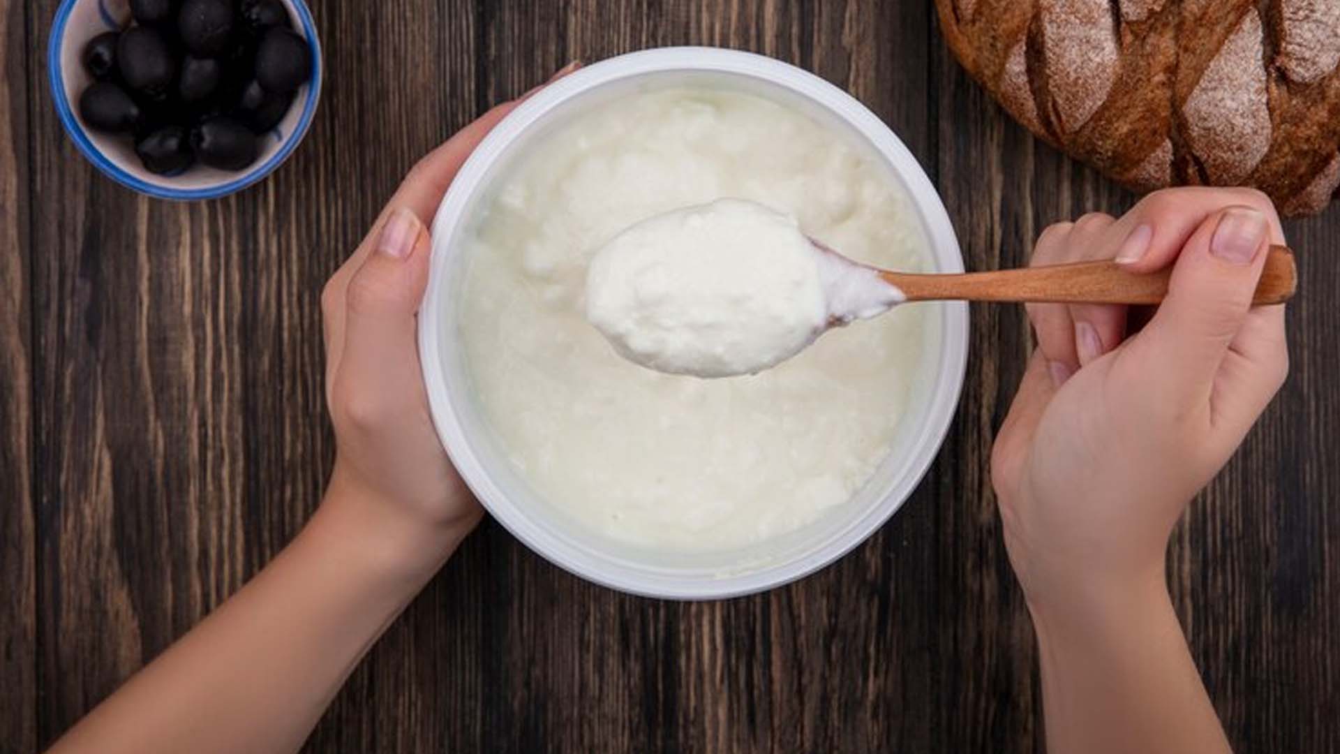 Curd in a bowl
