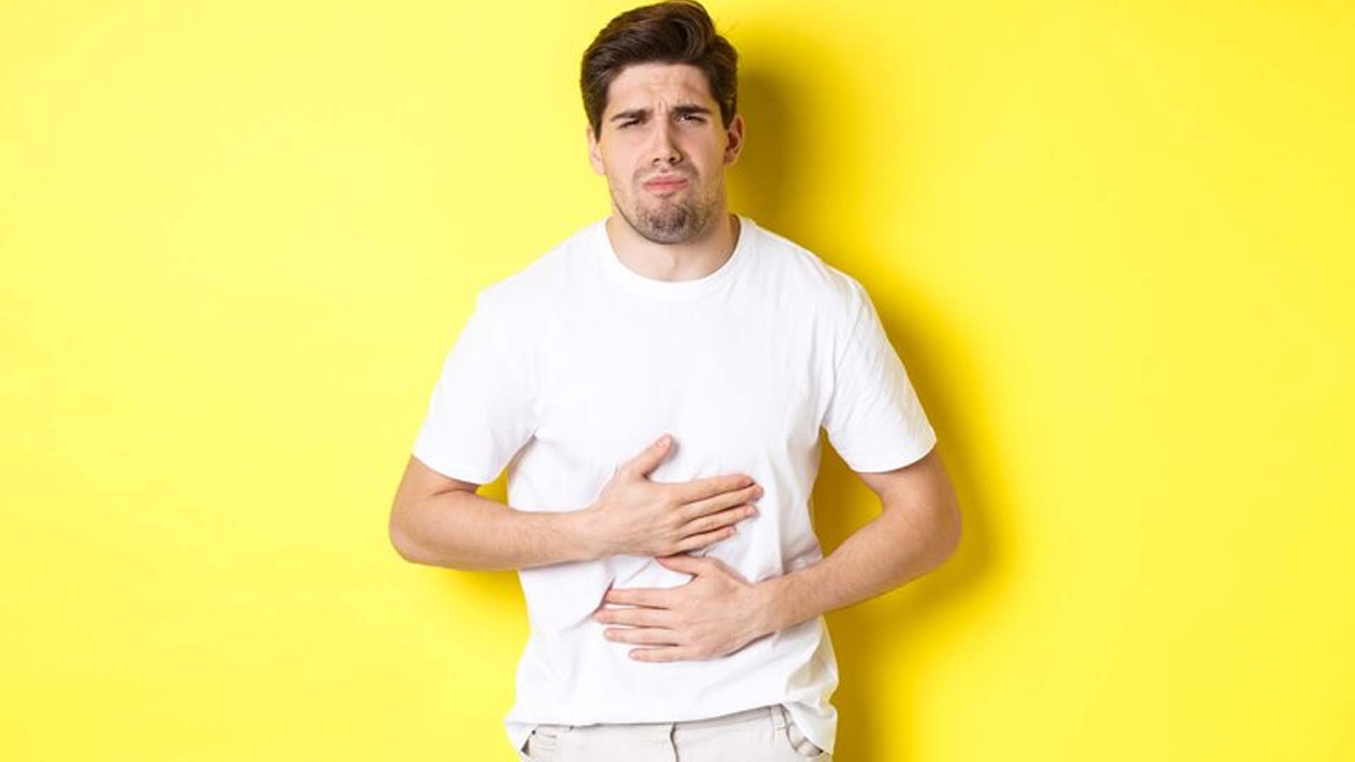 Man Suffering from Indigestion