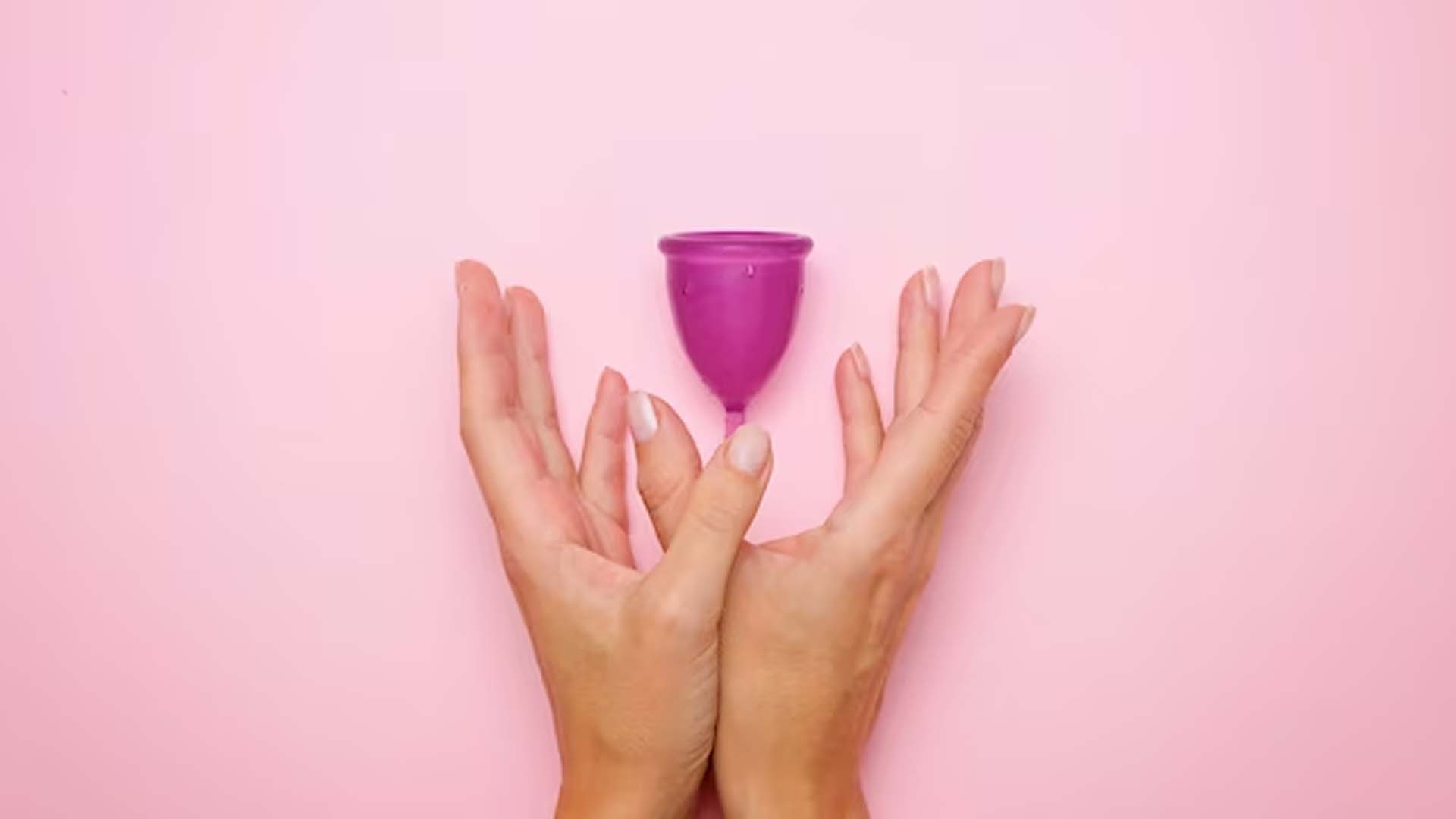 Menstrual Cup on plain surface