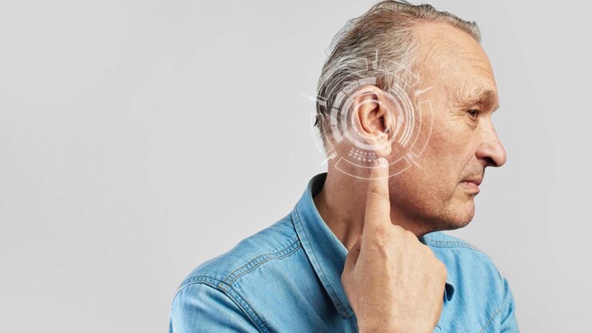 Man with Hearing Problem