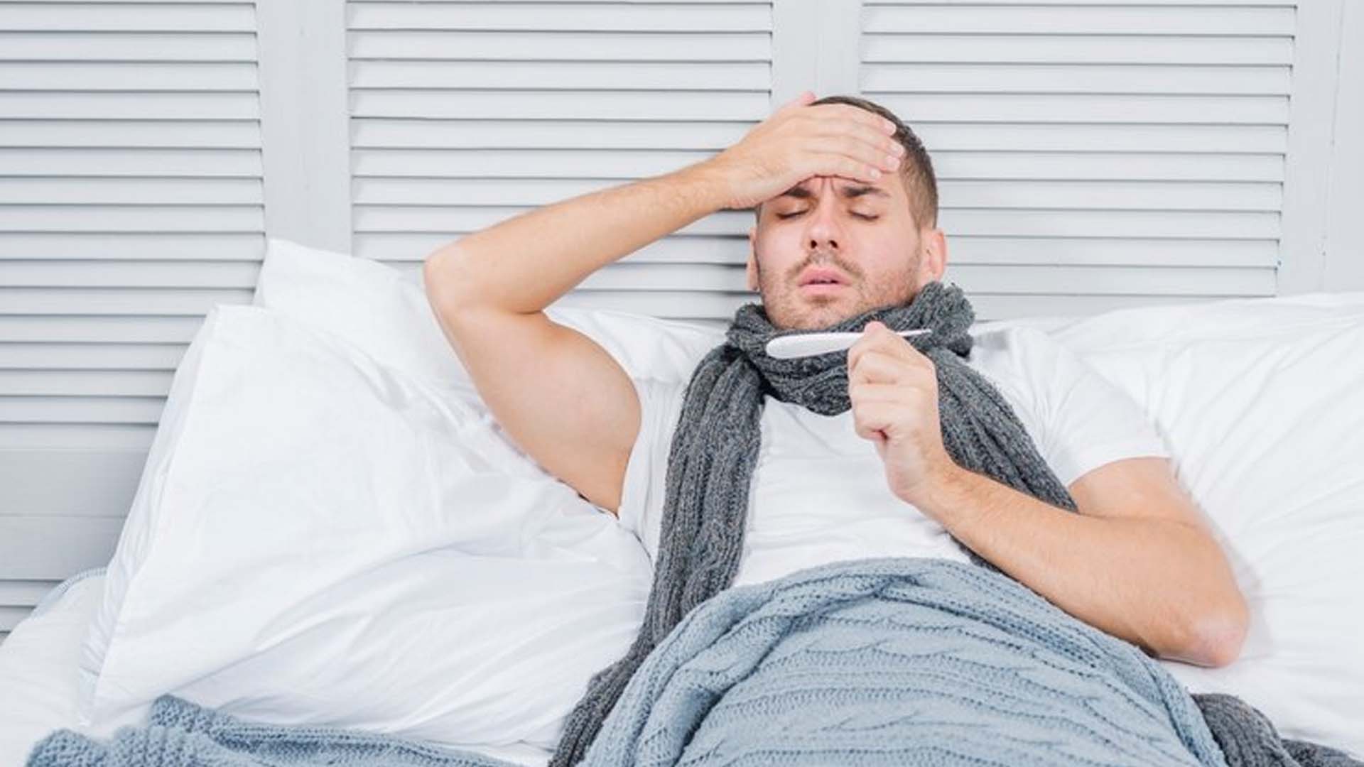 High Fever in adult man