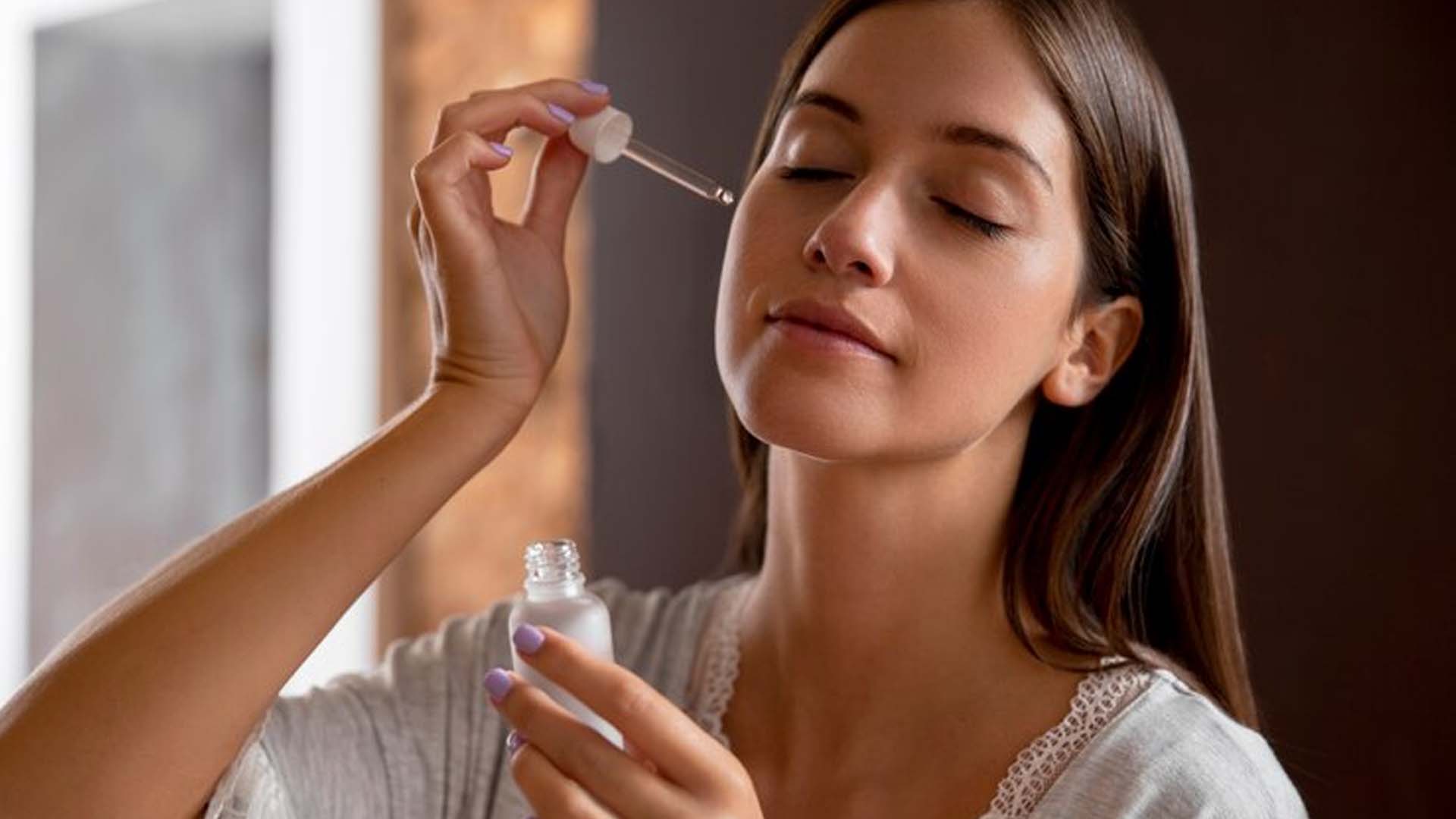 Women using Retinol or Vitamin A serum