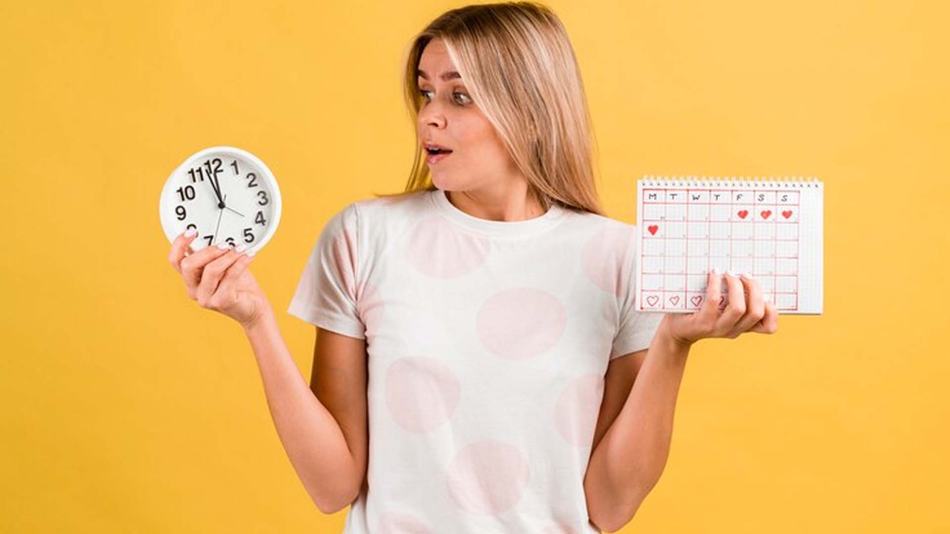 Shocked women for Period to Come Early