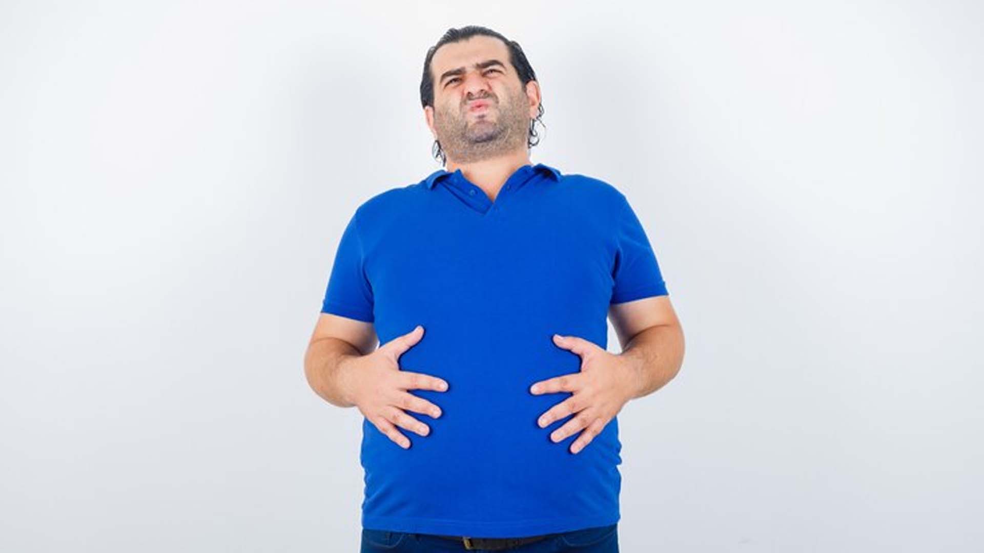 Man with Stomach Trouble