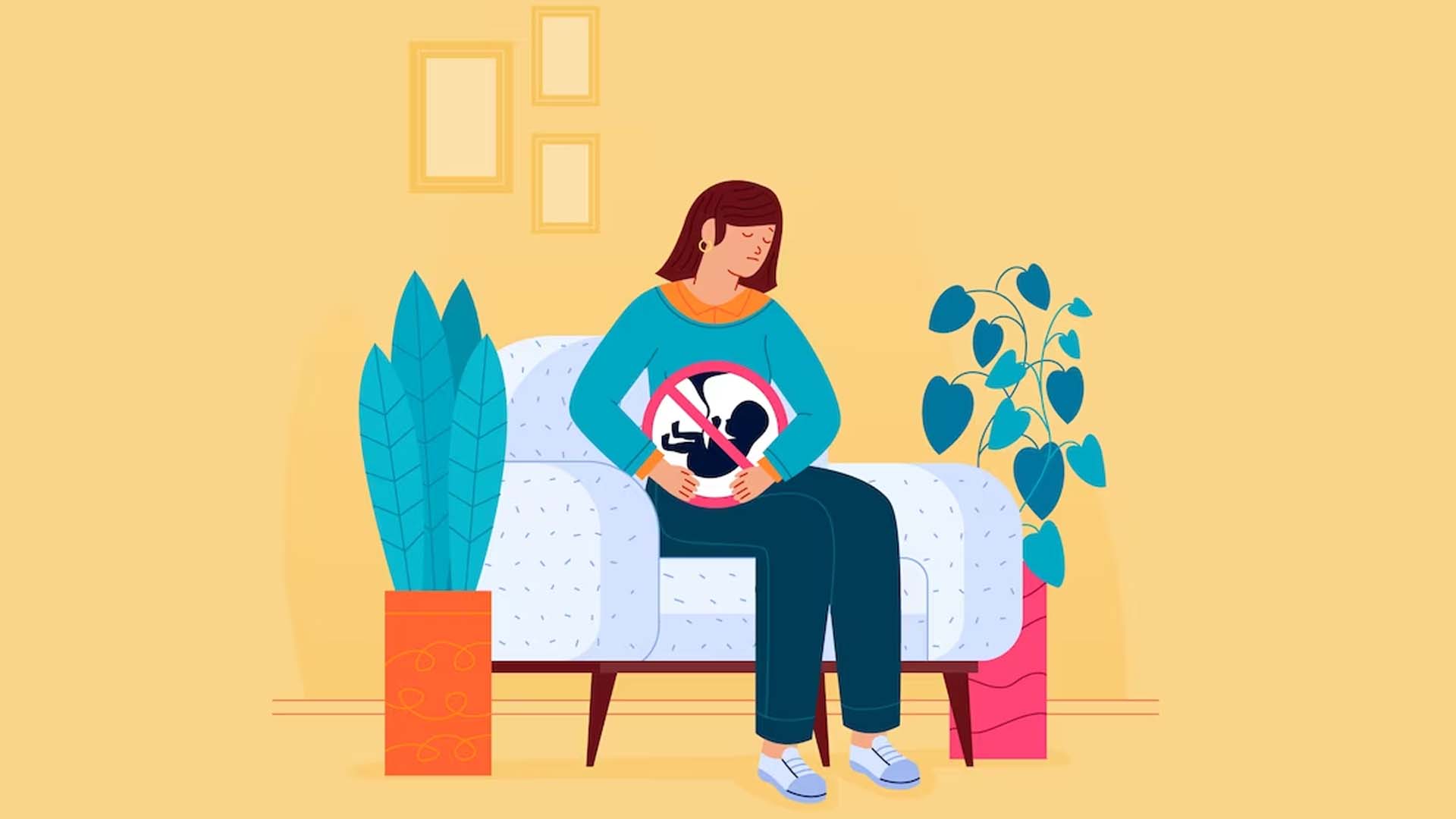 Women feeling sad for Abortion