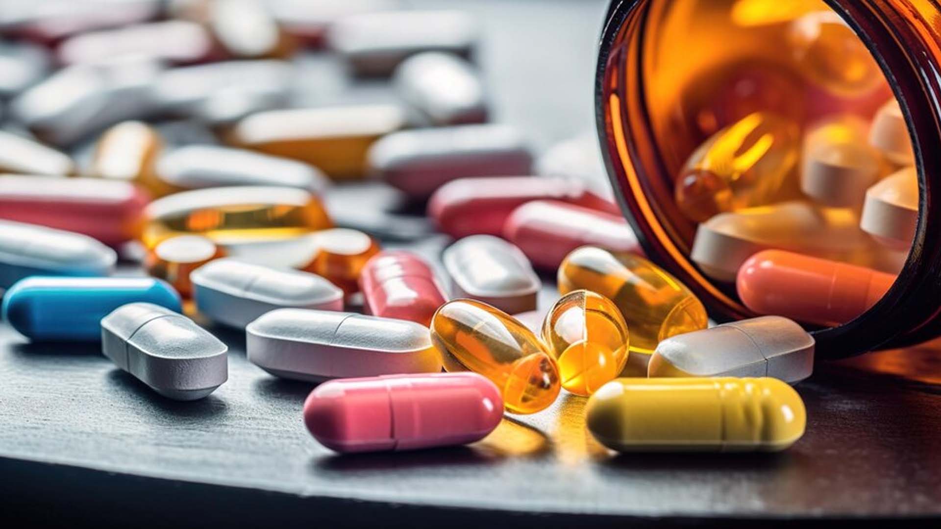 Pouring Pills on Surface