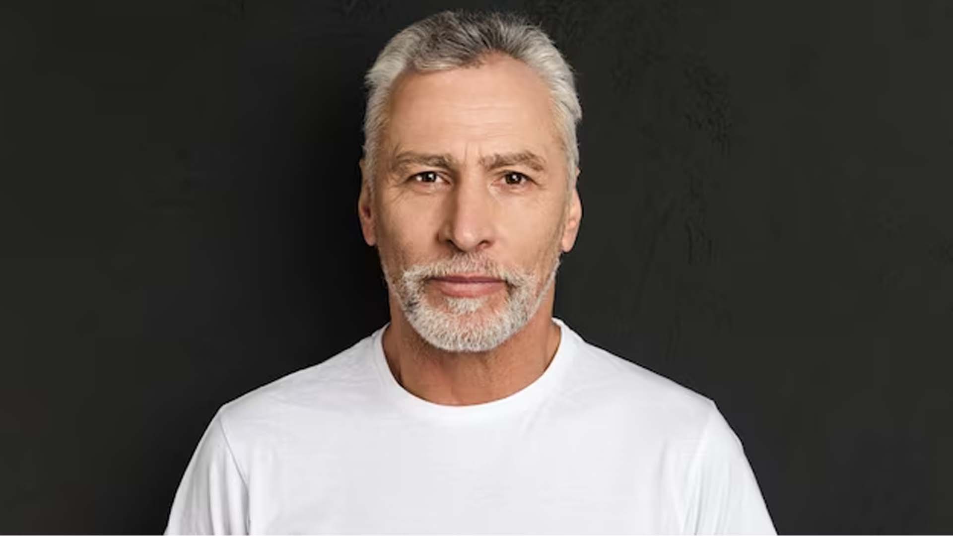 Man with White or Gray Hair