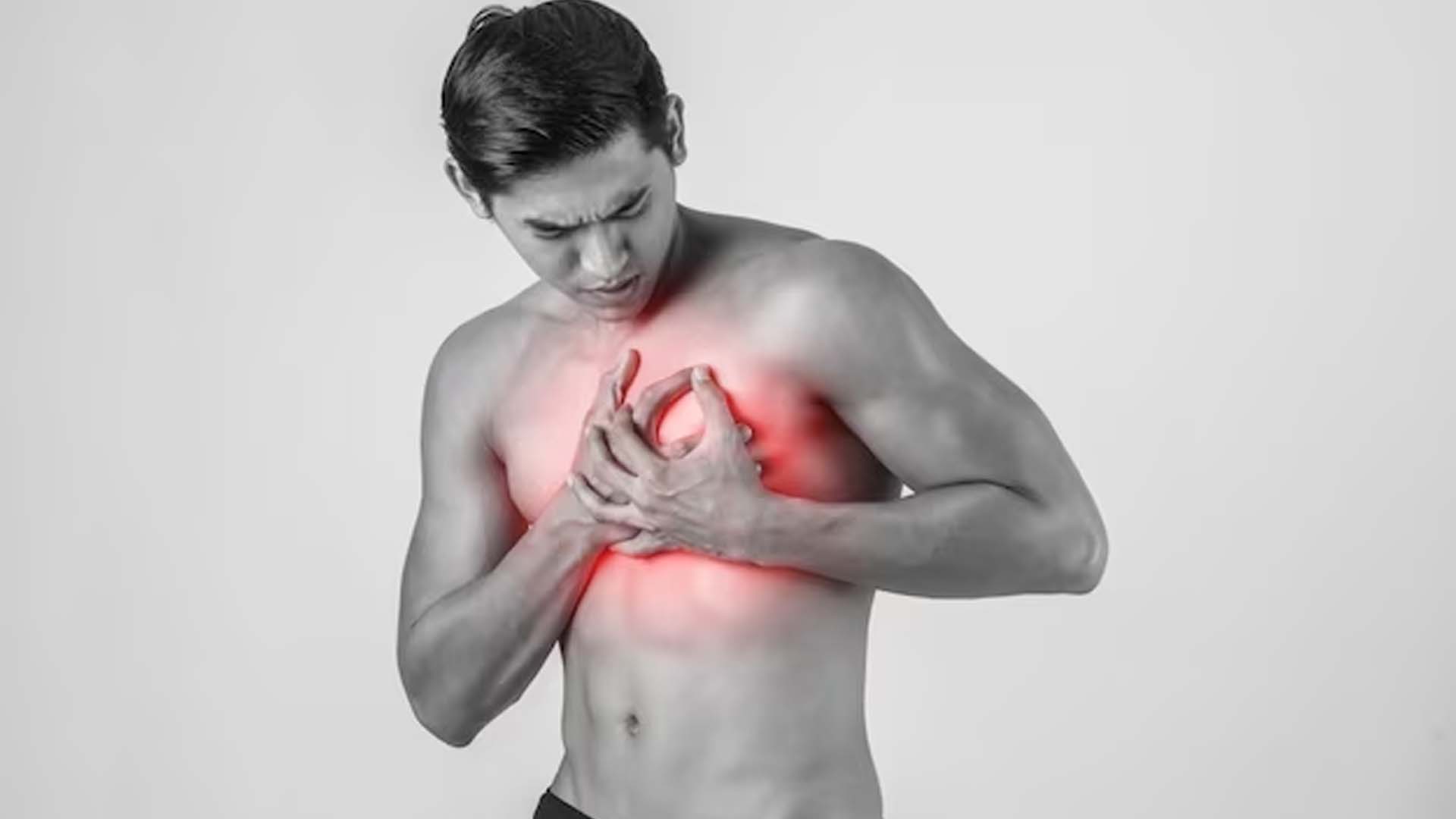 Man suffering with chest pain