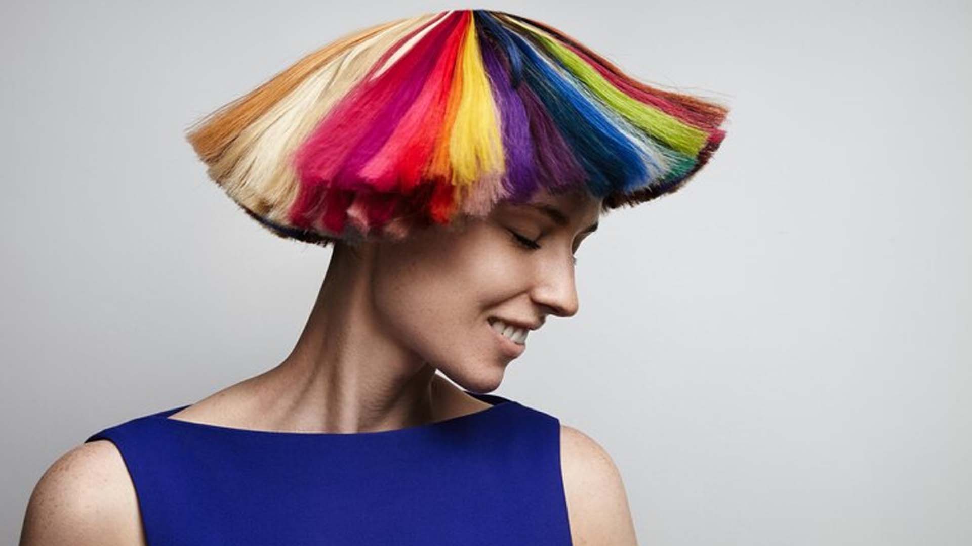 Women with rain color hair