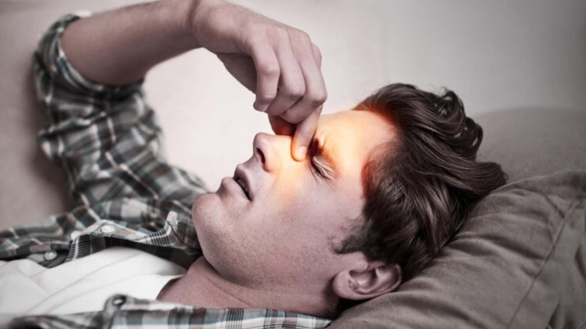 Man suffering from Sinus Problem