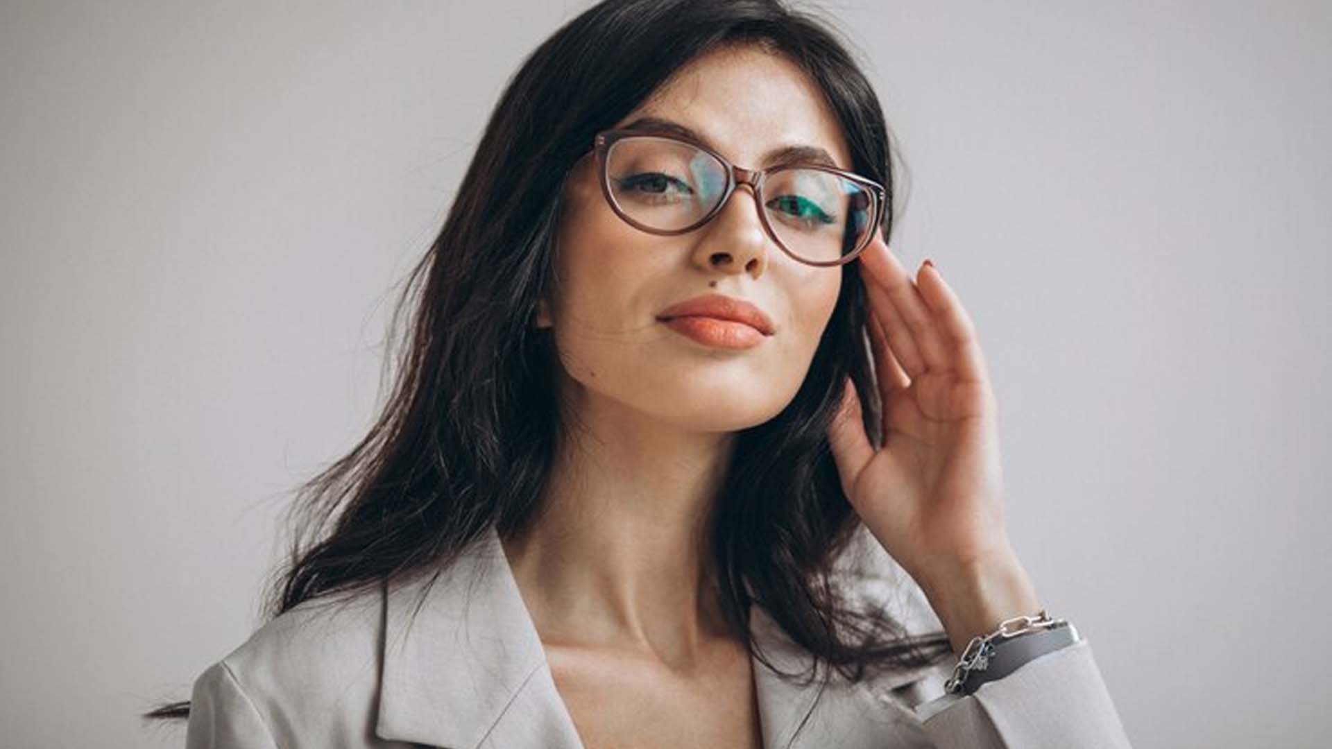 Women wearing glasses posing