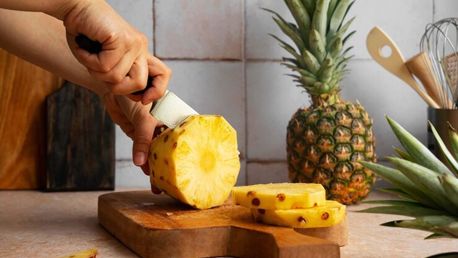 Cutting Pineapple