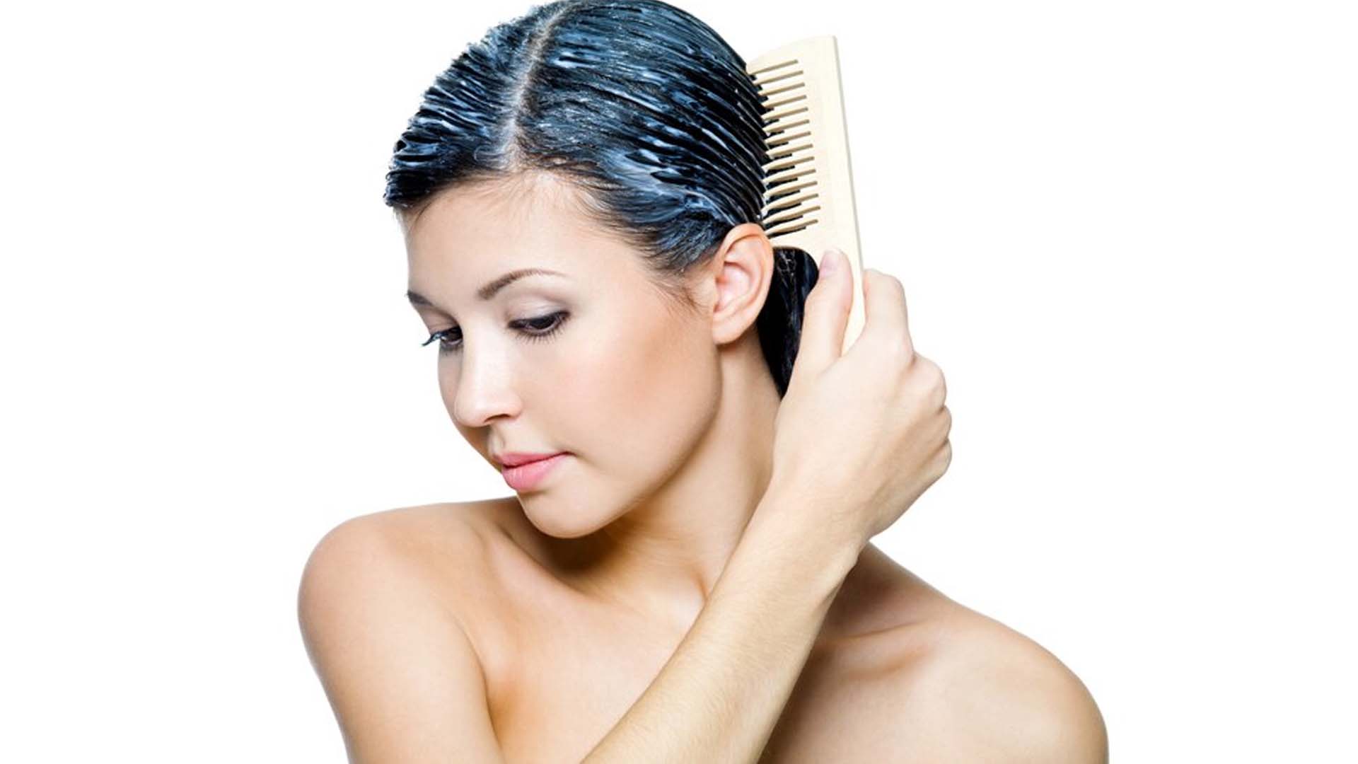 Women Applying Hair Paste