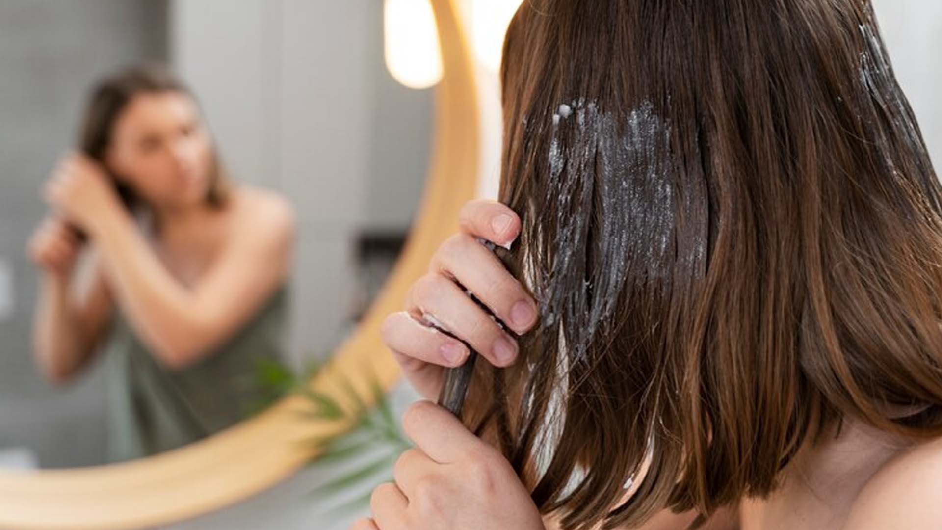 Applying Conditioner to Hair