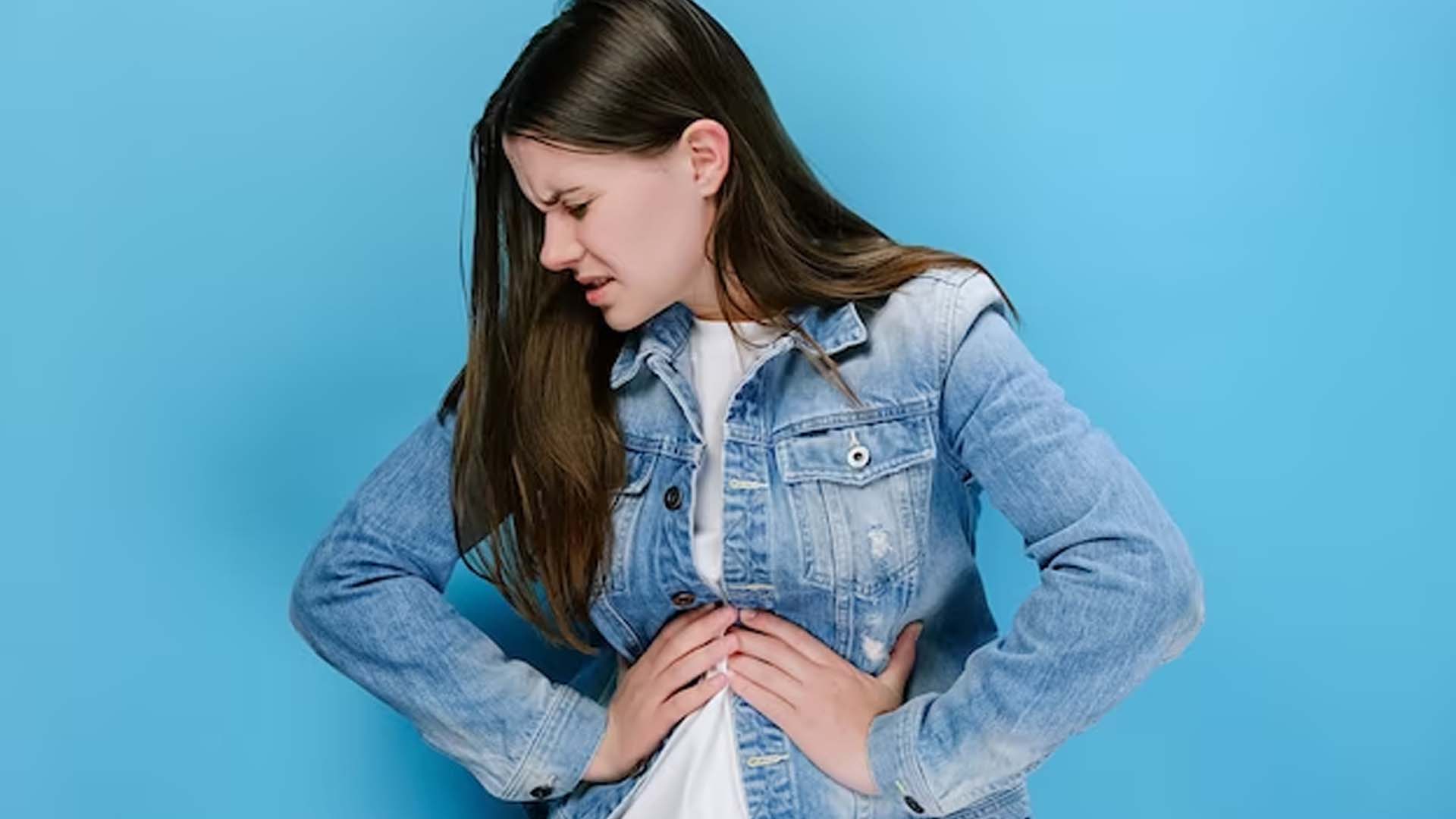 Women suffering from appendicitis