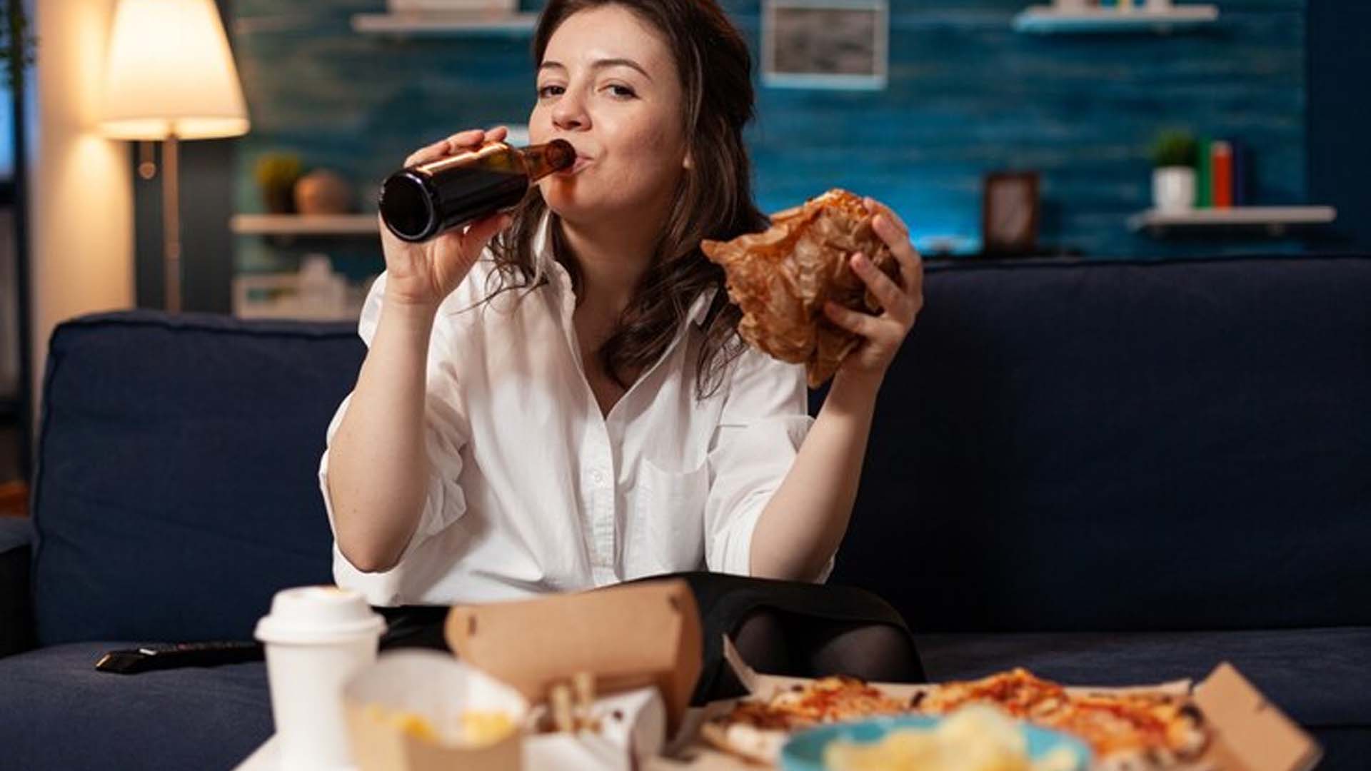 Women Eating Junk Food