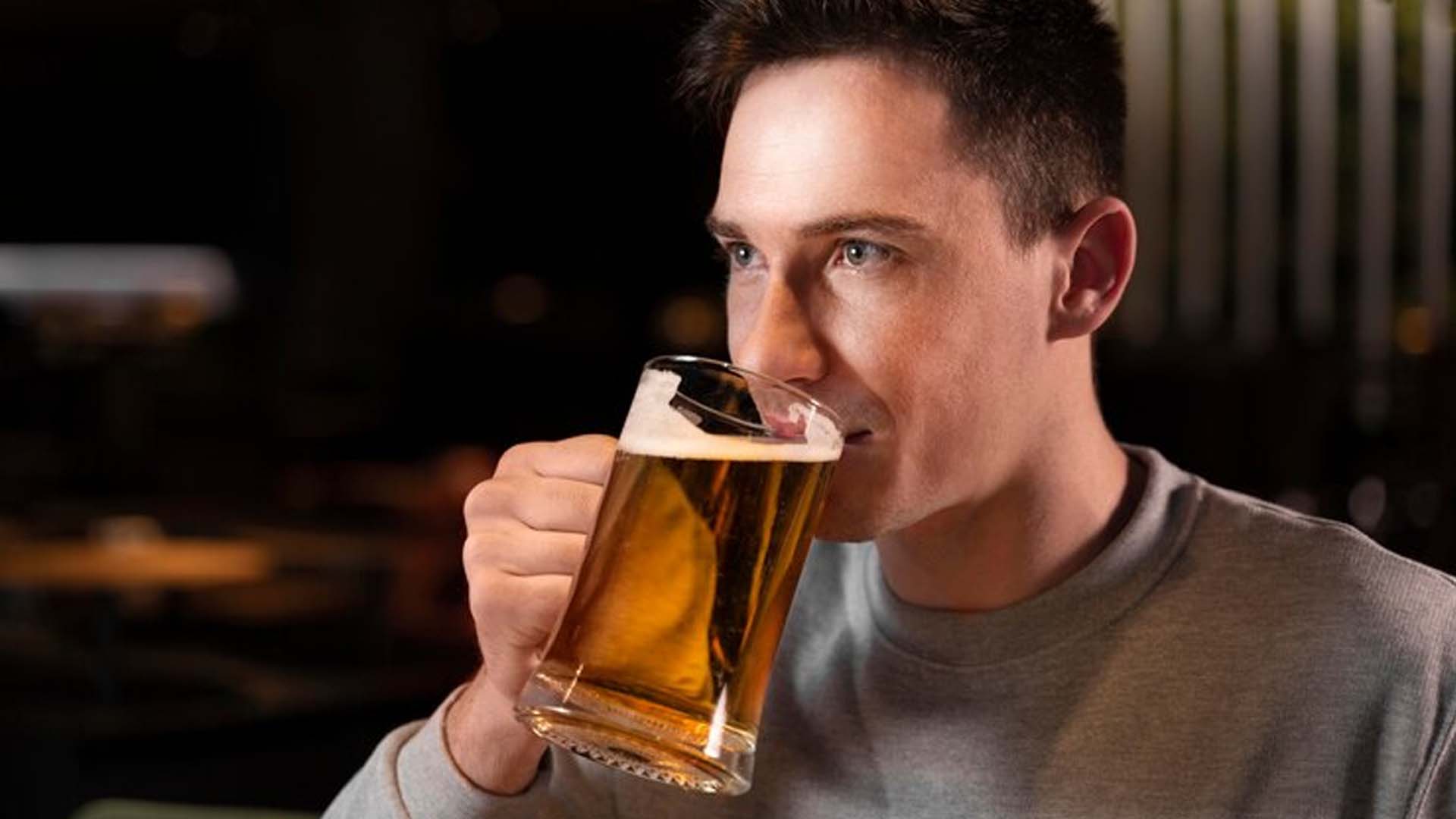 Man Drinking Beer