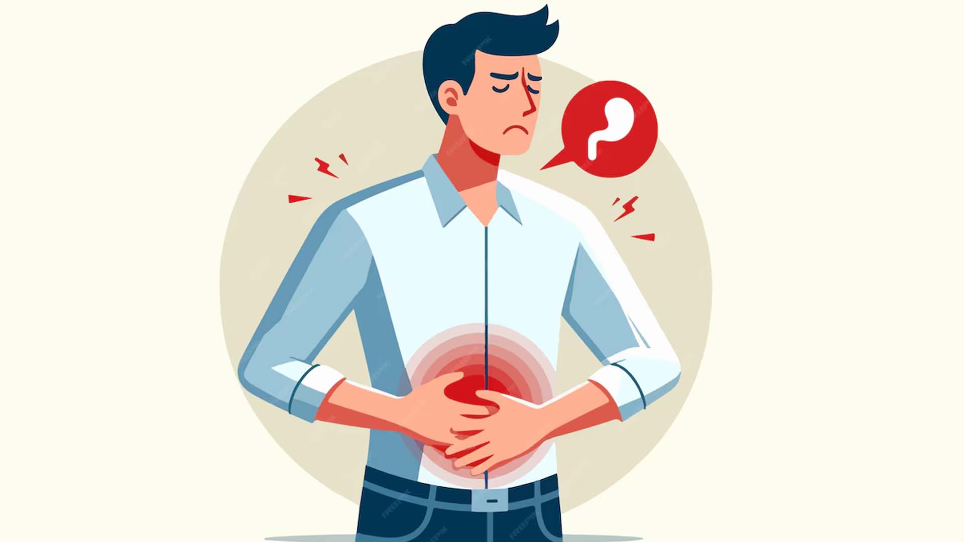 Man with Stomach Pain